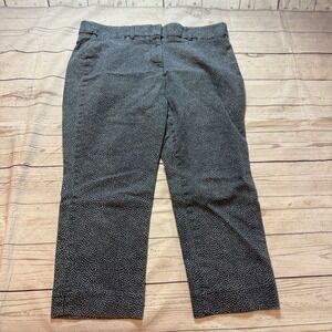 Loft Pants‎ The Riviera Cropped Capri Fit Polka Dot Blue Women's Size 12 P
